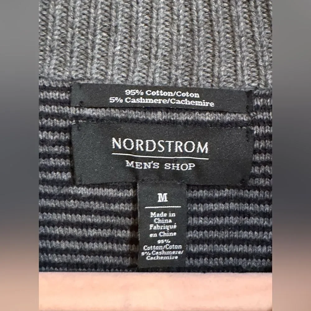 Nordstroms Men’s Shop Gray Cashmere Blend pullover size M